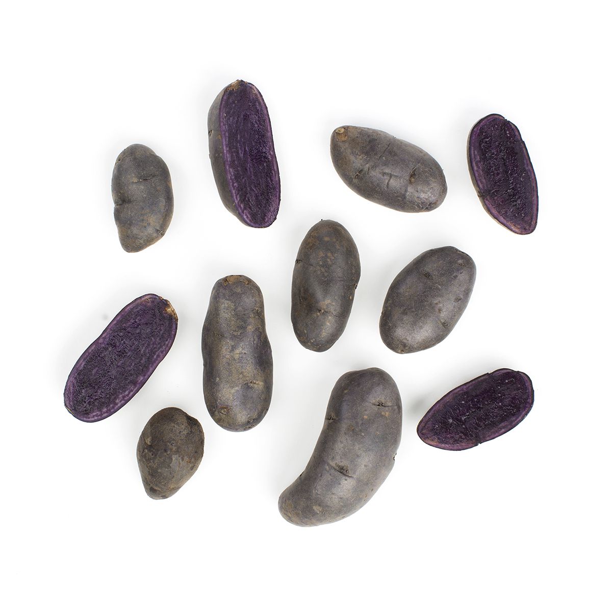 Purple Peruvian Fingerling Potato Fingerling Potatoes Baldor