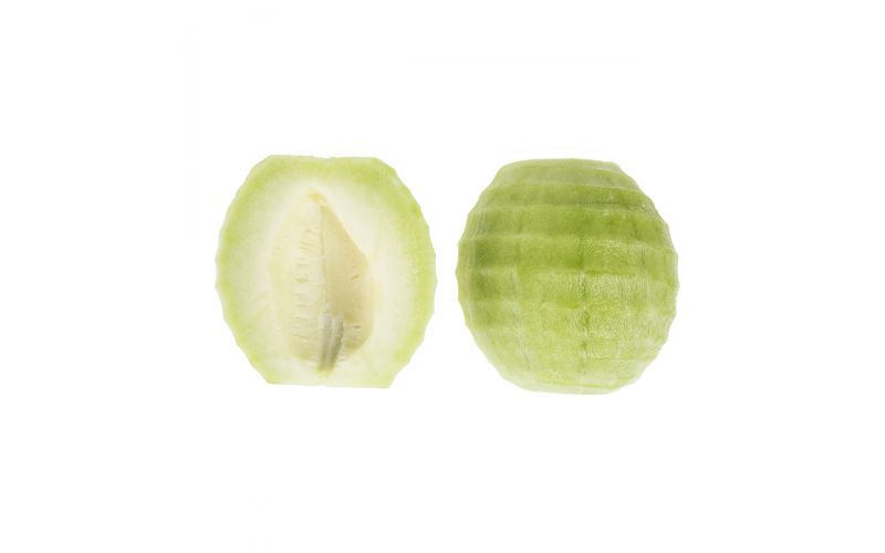Halved and Peeled Honeydew Melons