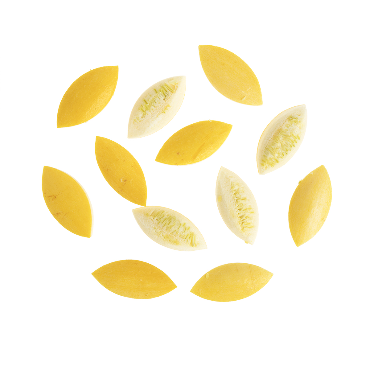 Turned Yellow Squash Yellow Squash Baldor Specialty Foods