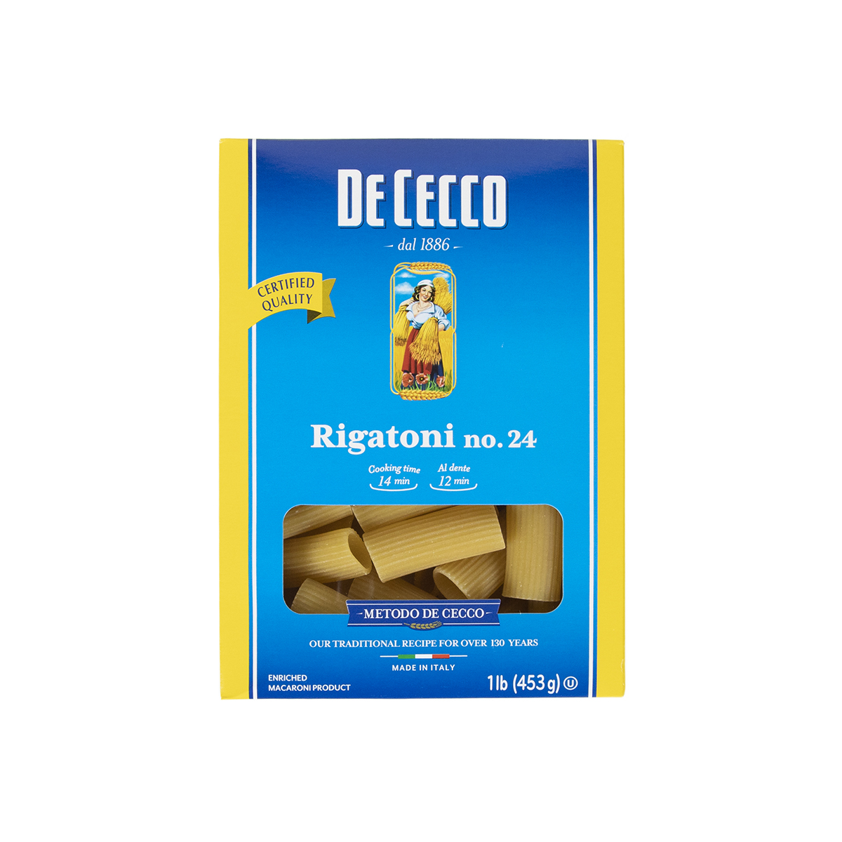 Rigatoni Pasta Pasta Baldor Specialty Foods