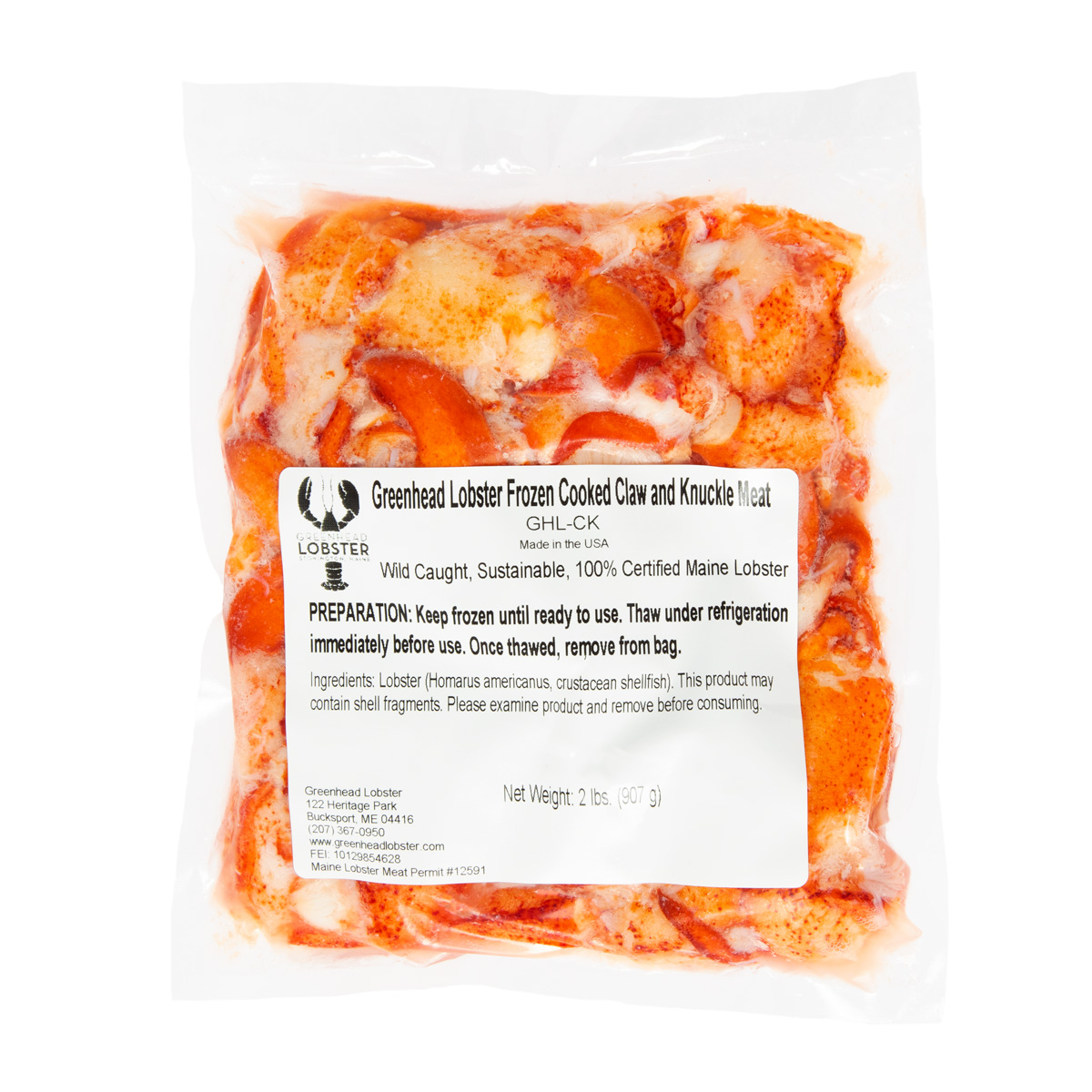 Frozen Lobster Claw & Knuckle Meat Lobster Baldor Specialty Foods