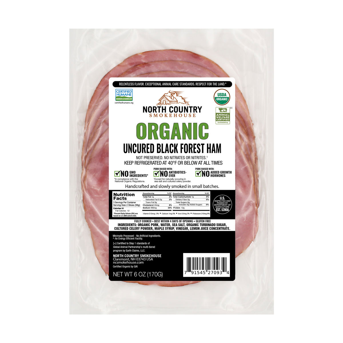 Organic Deli Sliced Black Forest Ham Ham Baldor Specialty Foods