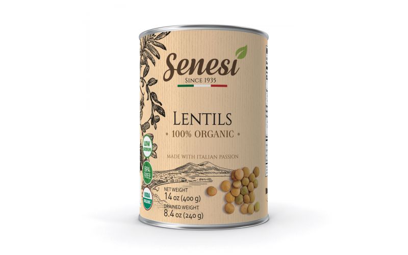 Organic Cooked Lentils Cans