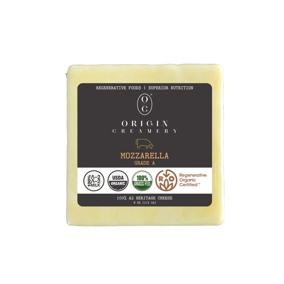 Organic A2 Mozzarella Cheese Block Mozzarella Baldor Specialty Foods