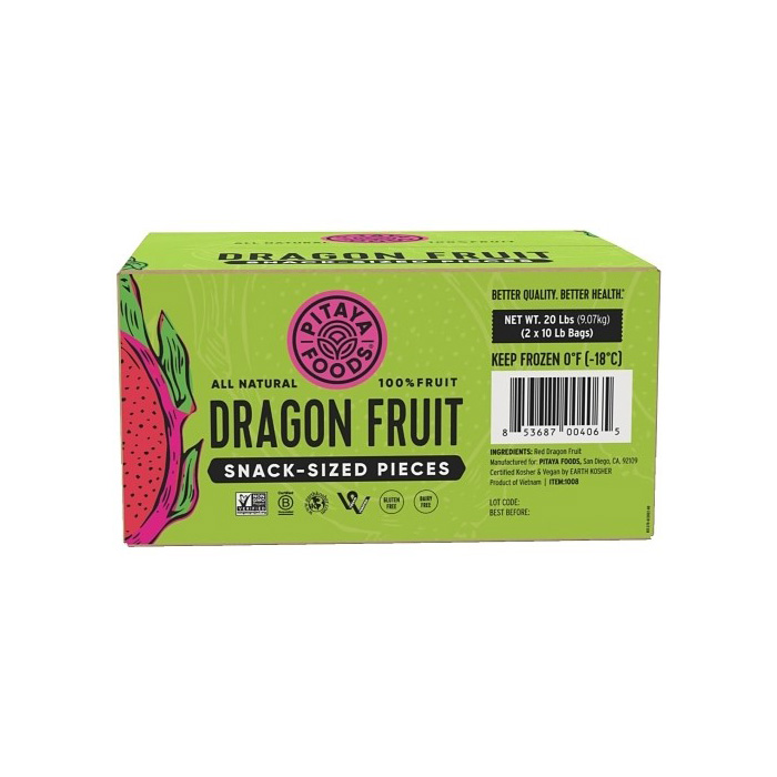 Frozen Pitaya/Dragon Fruit Cubes Fruit Purees Baldor Specialty Foods