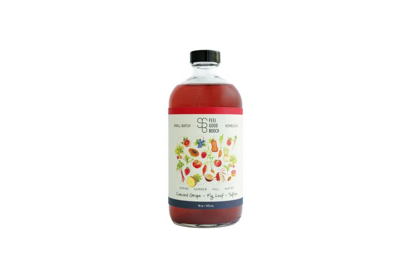 Concord Grape, Fig Leaf, Saffron Kombucha