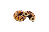 Cocoa Hazelnut Filled Dot Doughnuts
