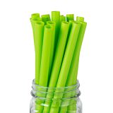 Green PLA Plastic / PBAT Plastic Boba Straw - 9in