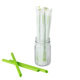 Green PLA Plastic / PBAT Plastic Boba Straw, Wrapped - 9in