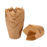 3.5 oz Kraft Paper Tulip Baking Cup