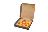 Kraft & Black Paper Corrugated Pizza Box