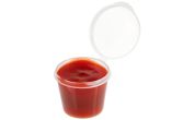 1 oz Clear Plastic Portion Cup with Hinged Lid