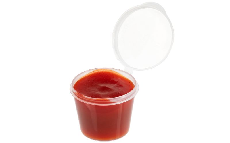 1 oz Clear Plastic Portion Cup with Hinged Lid