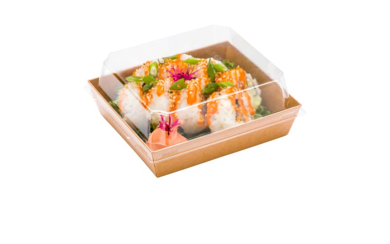 Clear Plastic Lid - Fits Large Sushi Container