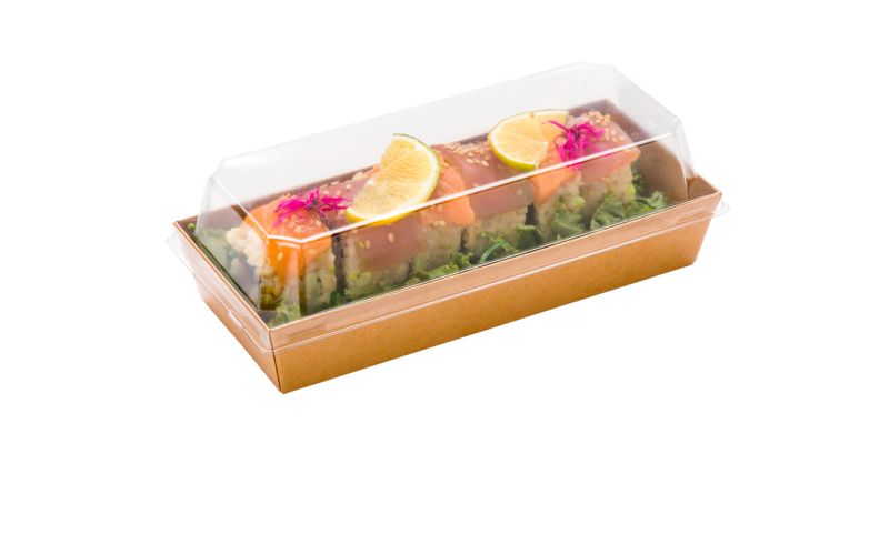 Clear Plastic Lid - Fits Large Sushi Container