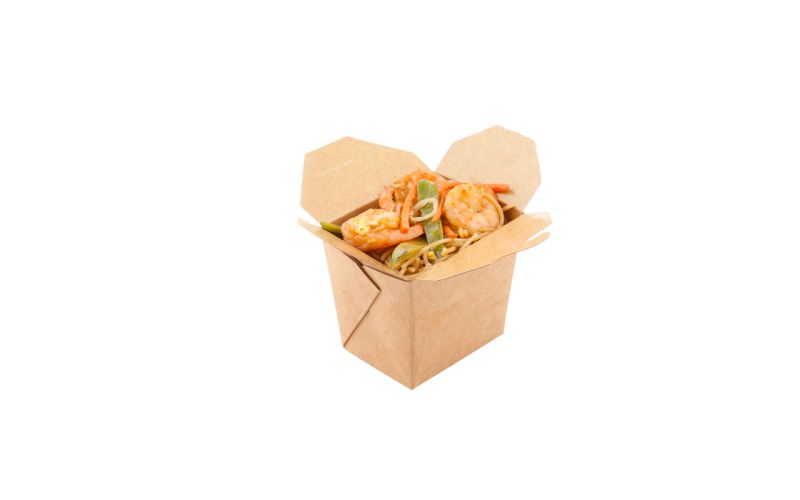 8 oz Square Kraft Paper Noodle Take Out Container