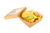 27 oz Square Kraft Paper Medium Take Out Container