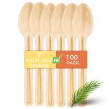 Natural Palm Leaf Spoon - 7in