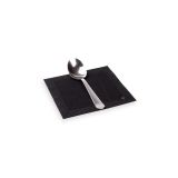 Square Black Cotton Cocktail Napkin, Organic - 4.5in x 4.5in