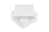 Square White Paper Linen-Feel Cocktail Napkin - Air Laid