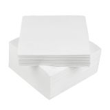 Square White Paper Linen-Feel Cocktail Napkin - Air Laid