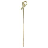 Natural Bamboo Twisted Knot Pick - 4in x.5in