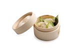 2 oz Round Natural Bamboo Mini Steamer