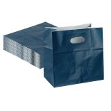 Rectangle Midnight Blue Paper Take Out Bag with Handles
