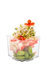 3 oz Square Clear Plastic Quadrato Cup