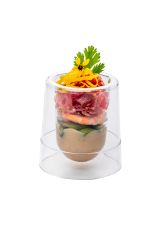 2 oz Round Clear Plastic Double Walled Cup