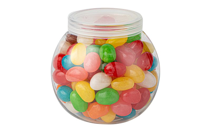 3 oz Clear Plastic Bulbous Candy Jar with Lid