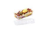 2 oz Rectangle Clear Plastic Tin Can with Lid