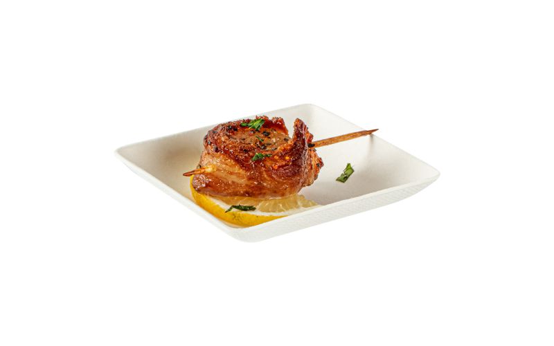 Square White Sugarcane Mini Plate