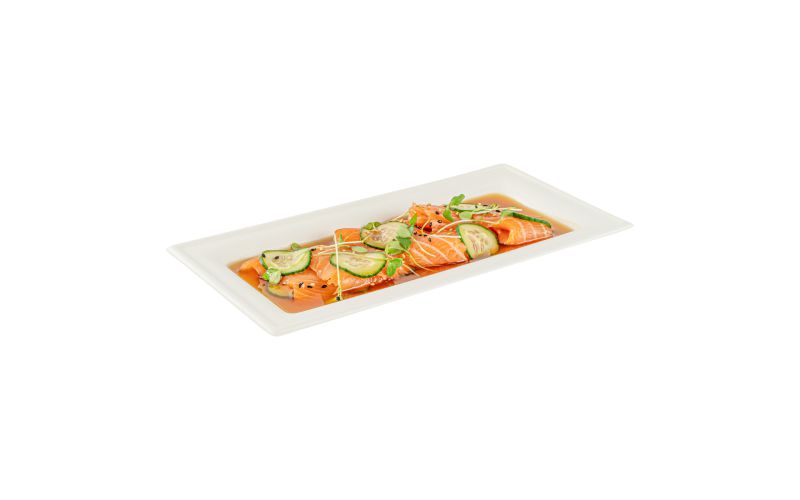 Rectangle White Sugarcane Plate