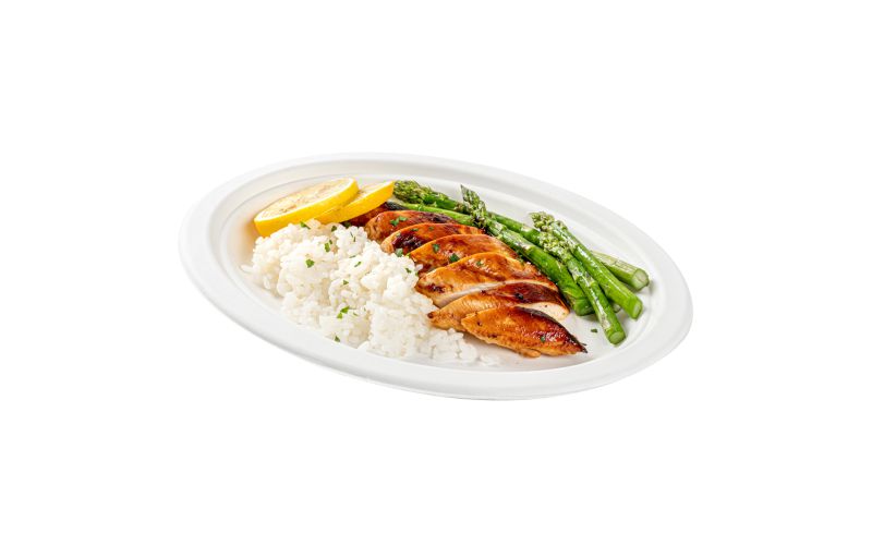 Oval White Sugarcane Medium Plate