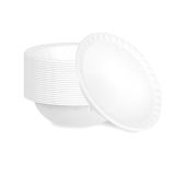 16 oz White Sugarcane Bowl with Diamond Rim