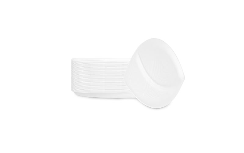 White Sugarcane Tray - 2 Compartments - 18.5in x 11.25in