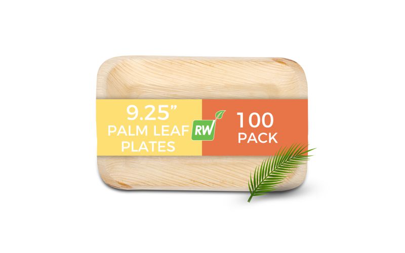 Rectangle Natural Palm Leaf Plate