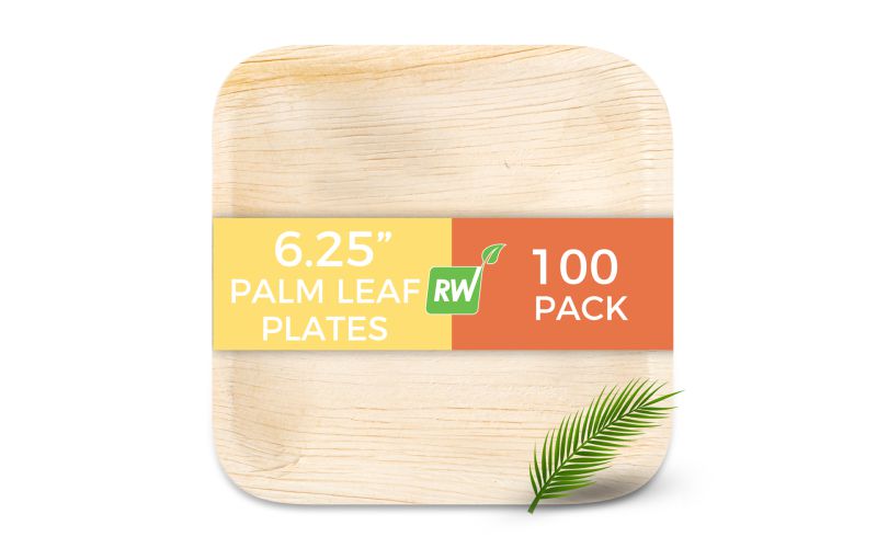 Square Natural Palm Leaf Plate