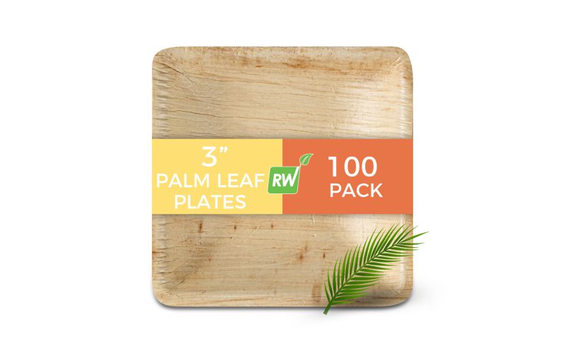 Square Natural Palm Leaf Plate