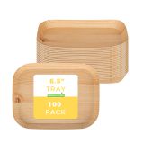 Rectangle Natural Cardboard Food Tray - 6.5in x 5in