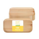 Rectangle Natural Cardboard Food Tray - 10.5in x 5in