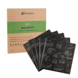 Black Bakery Wrap & Basket Liner, Bon Appetit - 12in x 12in