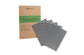 Black & White Stripe Food Wrap & Basket Liner - 15in x 11in