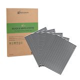 Black & White Stripe Food Wrap & Basket Liner - 15in x 11in