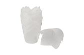 3.5 oz Round White Paper Tulip Baking Cup