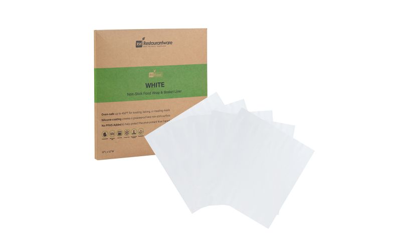 White Paper Bakery Wrap & Basket Liner - 12in x 12in