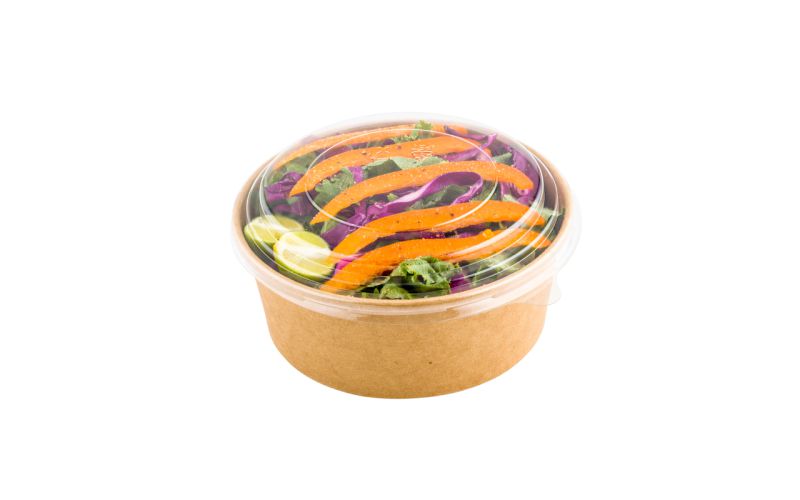 Take Out Container Round Clear Plastic Lid - Fits 25 oz