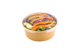 Take Out Container Round Clear Plastic Lid - Fits 25 oz