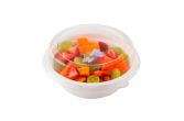 Round Clear Plastic Dome Lid - Fits 18 oz Salad Bowl